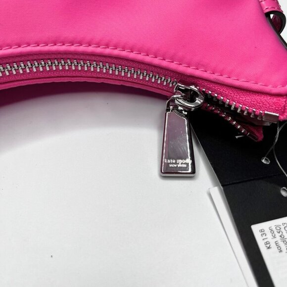 KATE SPADE SAM ICON KSNYL NYLON SMALL SHOULDER BAG IN PINK CLOUD - OS - Picture 8 of 12